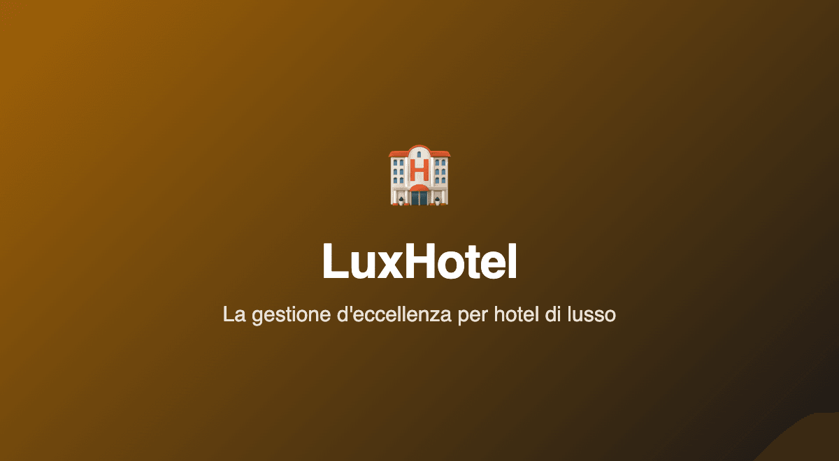 LuxHotel Platform